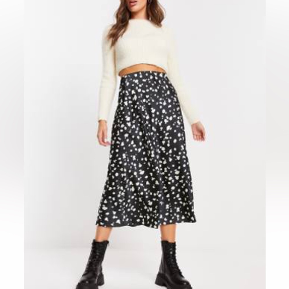 New Look Satin MIDI Skirt